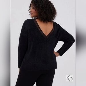 Torrid Elegant Black V-Neck Sweater